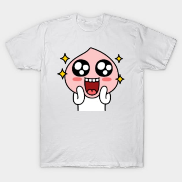 KakaoTalk Friends Apeach (Ecstatic) T-Shirt by icdeadpixels